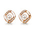 Elegant Hollow Square Pearl Drops