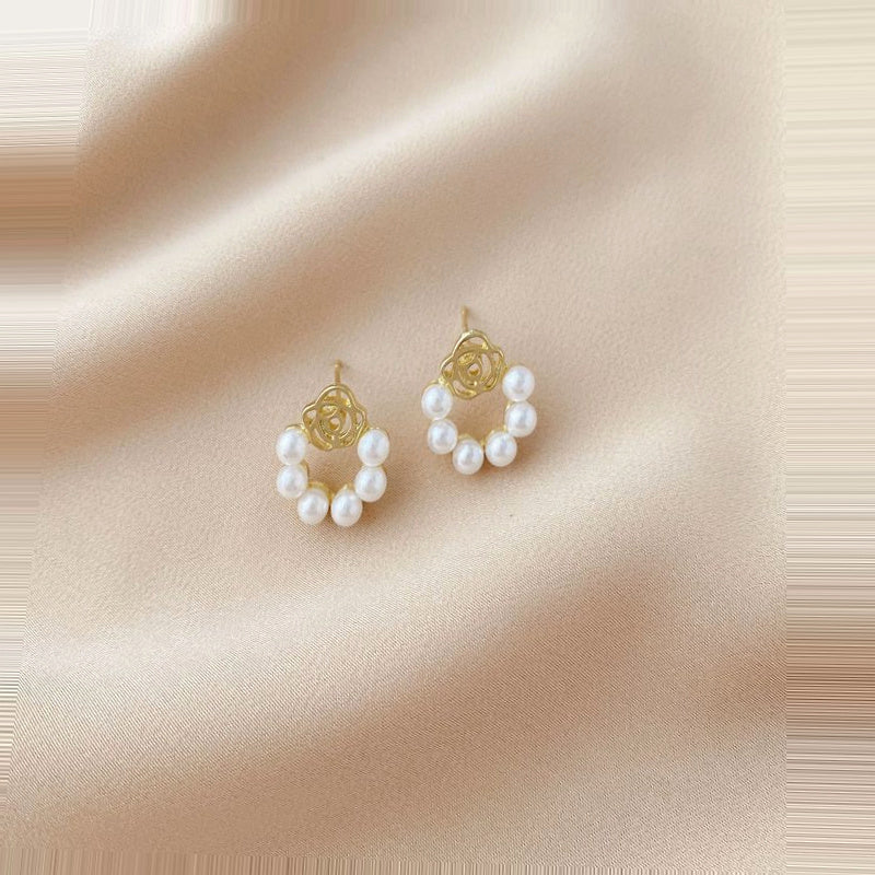 Pearl Alloy Bow Earrings – Bow Bloom Nova