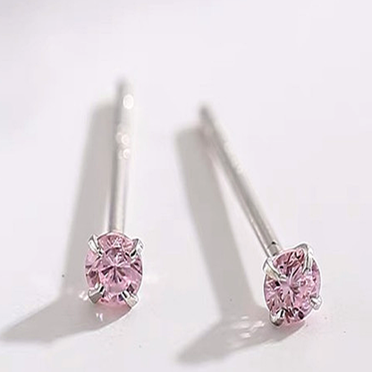 Pink Round S925 Studs Mini 2.5mm
