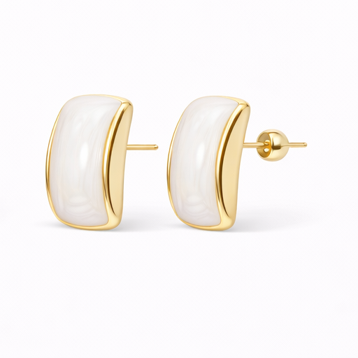 Arched Beige Bow Drops