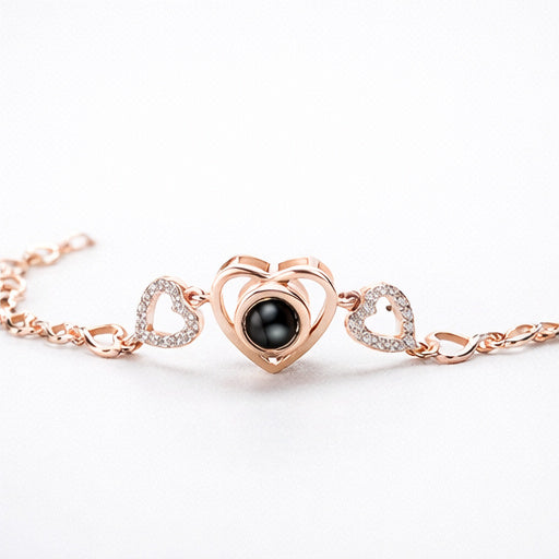 Zircon Silver Heart Hollow Bracelet – Heart Hollow