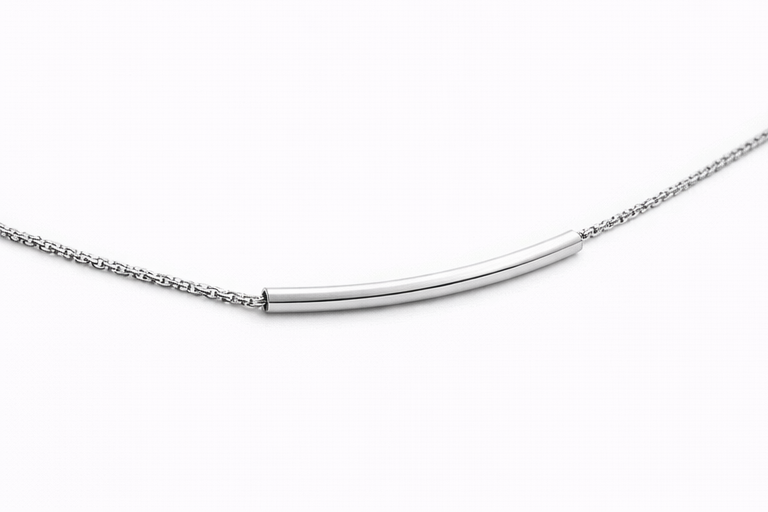 S925 Sterling Silver Round Tube Bracelet