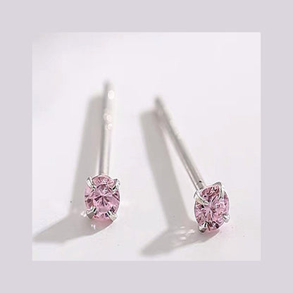 Pink Round S925 Studs Mini 2.5mm