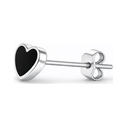 S925 Sterling Silver Love Geometric Stud Earrings