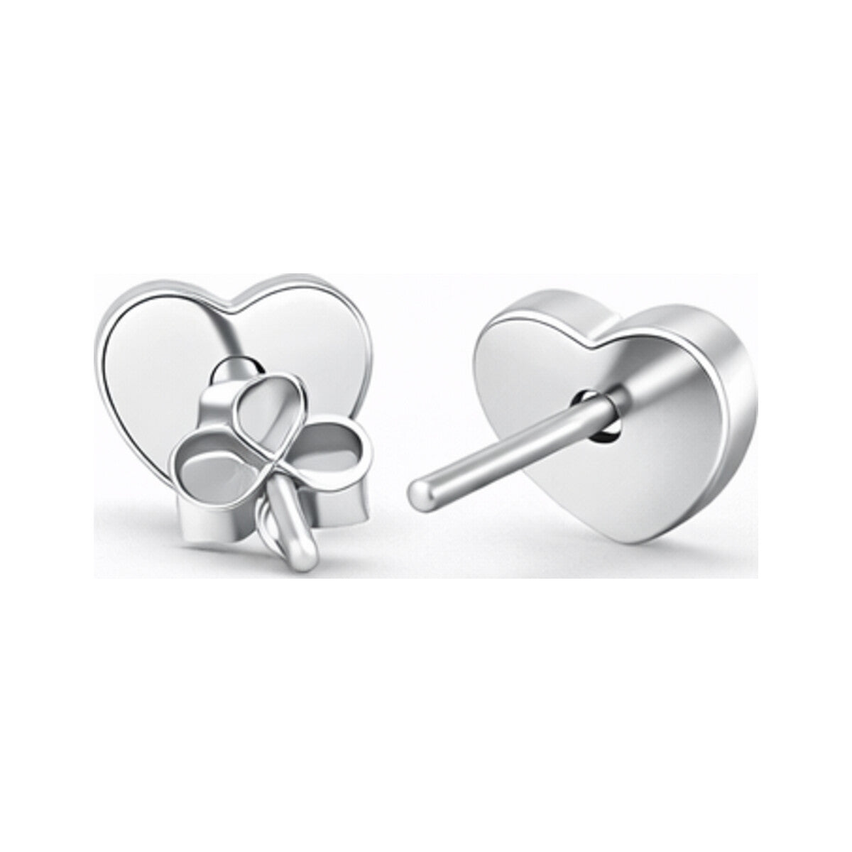 S925 Sterling Silver Love Geometric Stud Earrings