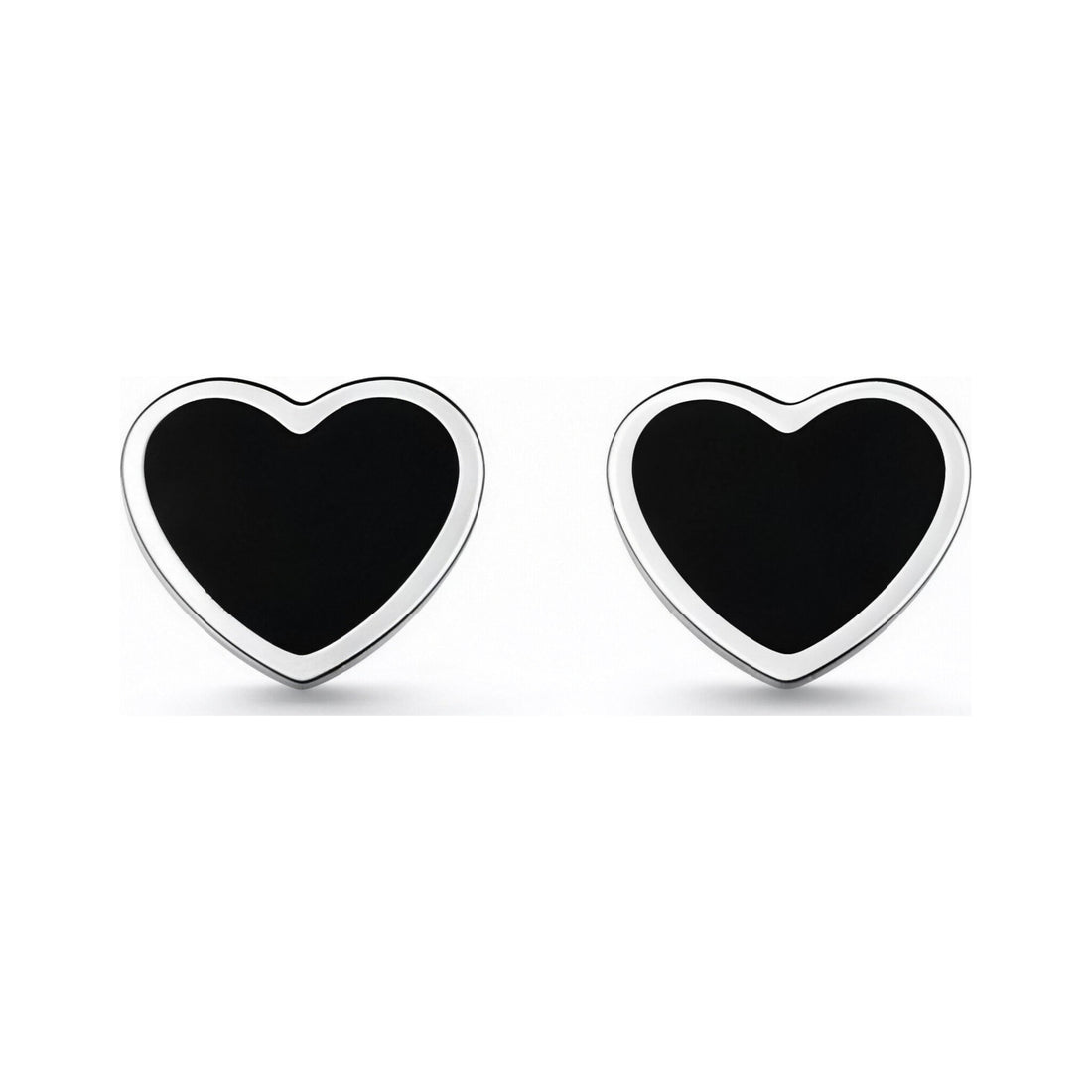 S925 Sterling Silver Love Geometric Stud Earrings