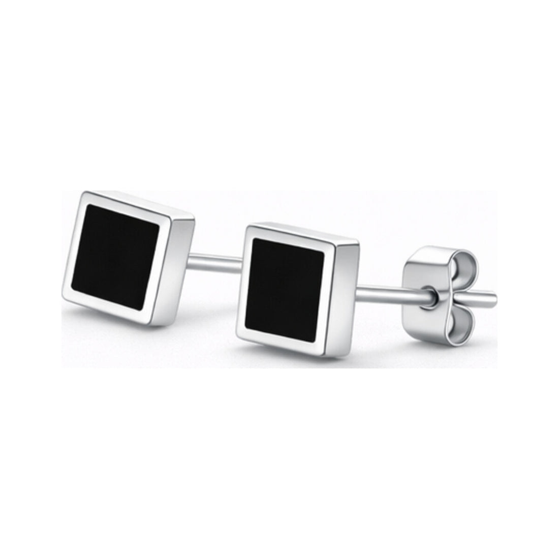 S925 Sterling Silver Square Geometric Stud Earrings