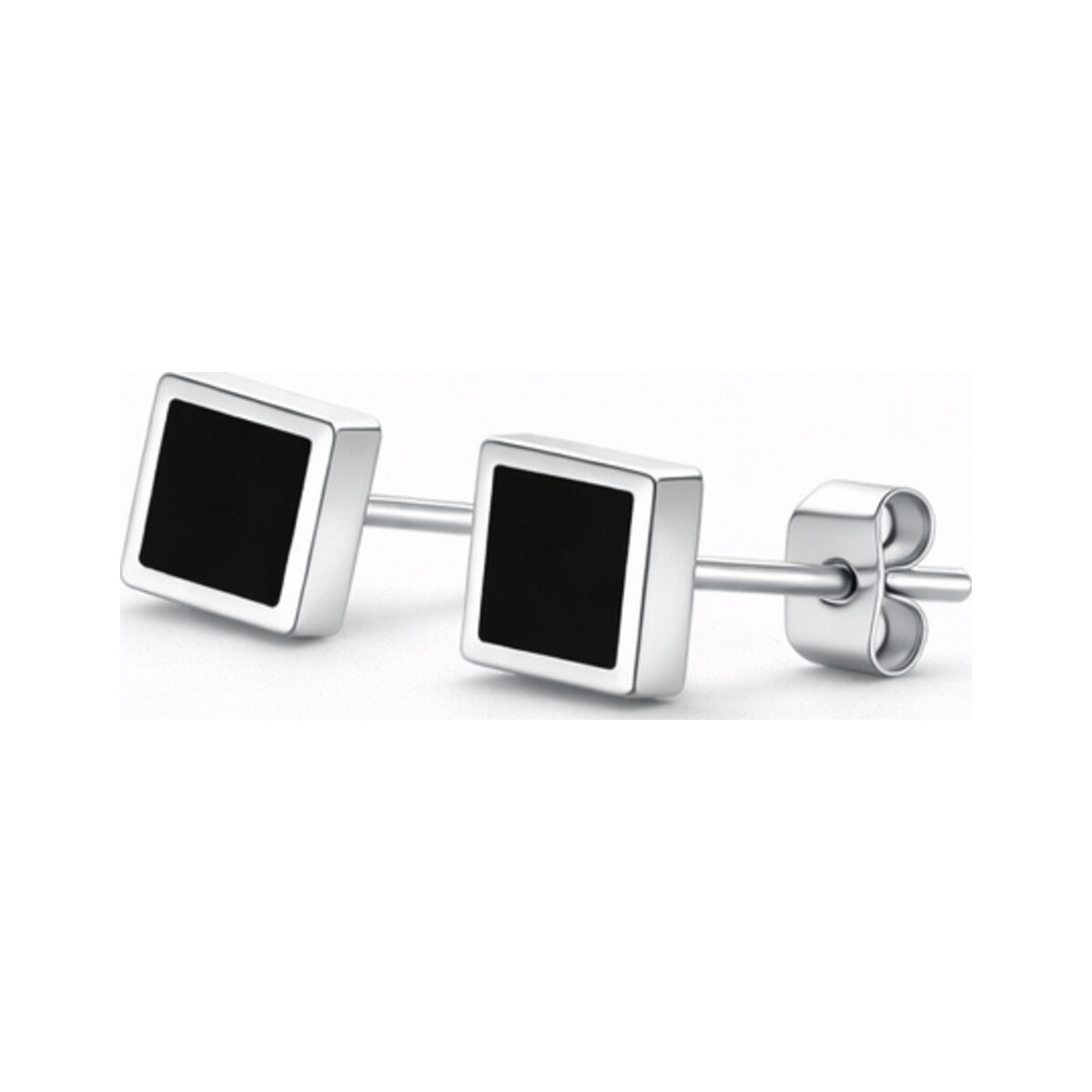 S925 Sterling Silver Square Geometric Stud Earrings