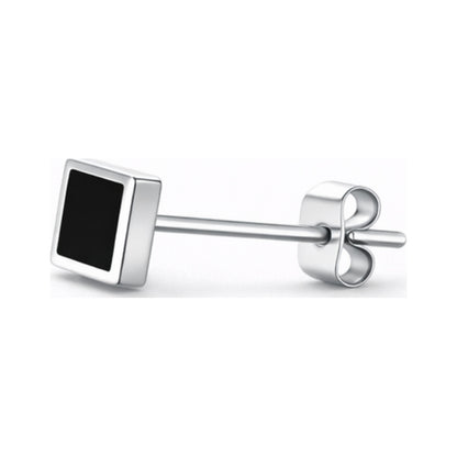 S925 Sterling Silver Square Geometric Stud Earrings