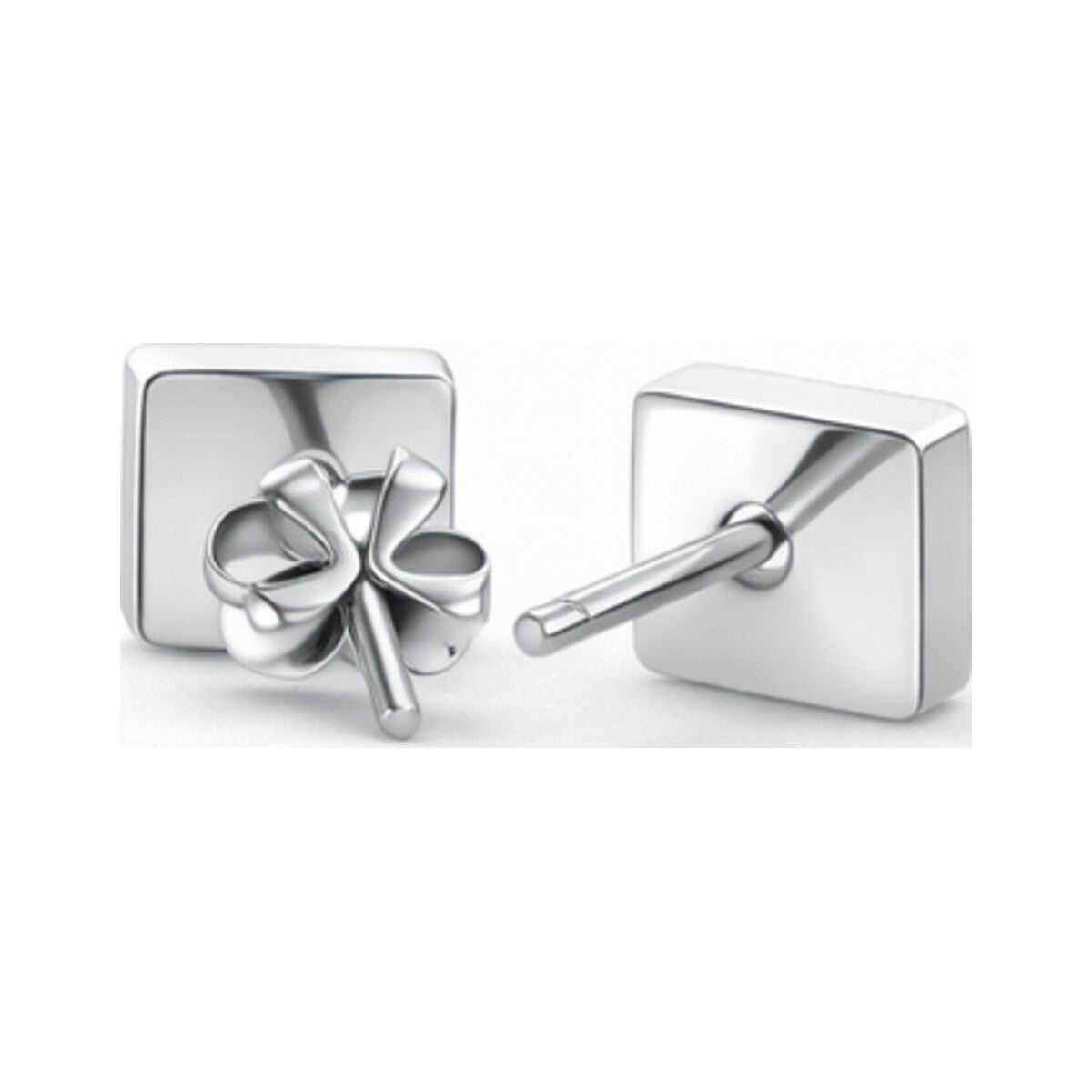 S925 Sterling Silver Square Geometric Stud Earrings