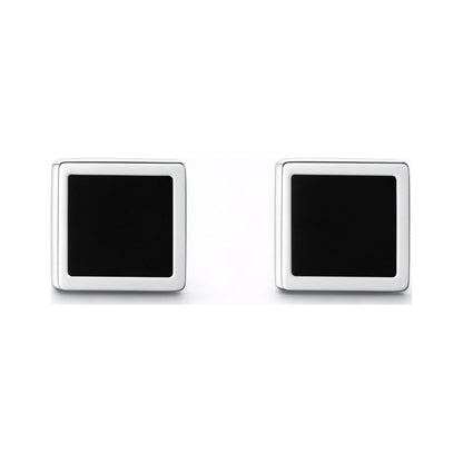S925 Sterling Silver Square Geometric Stud Earrings