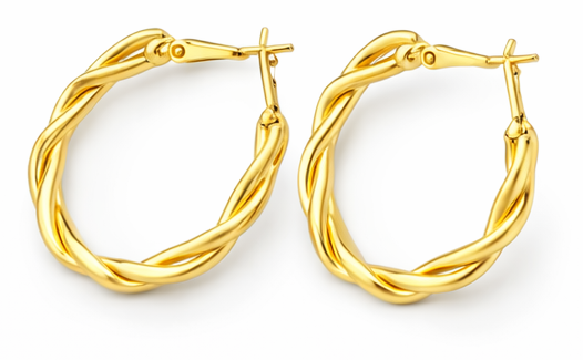 Twist Pearl Bow Drops