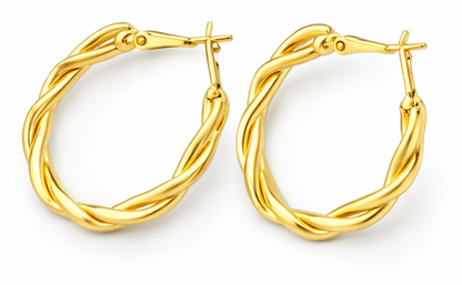 Twist Pearl Bow Drops