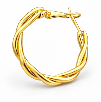 Twist Pearl Bow Drops