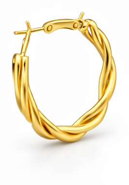 Twist Pearl Bow Drops