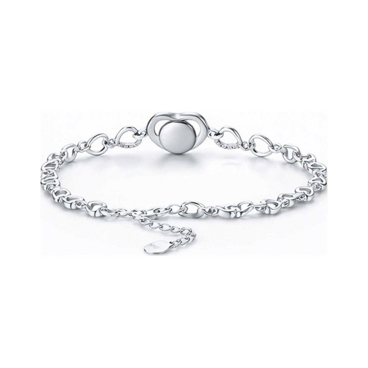 Zircon Silver Heart Hollow Bracelet – Heart Hollow