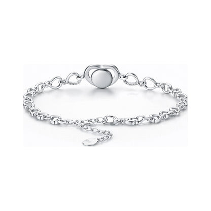 Zircon Silver Heart Hollow Bracelet – Heart Hollow