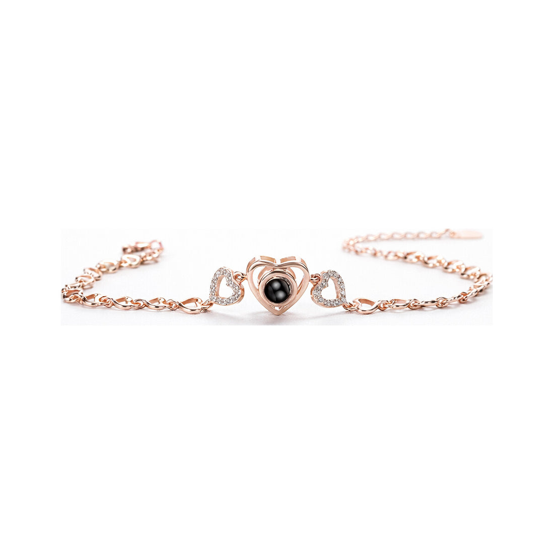 Zircon Silver Heart Hollow Bracelet – Heart Hollow