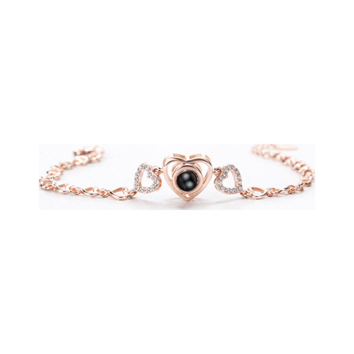 Zircon Silver Heart Hollow Bracelet – Heart Hollow