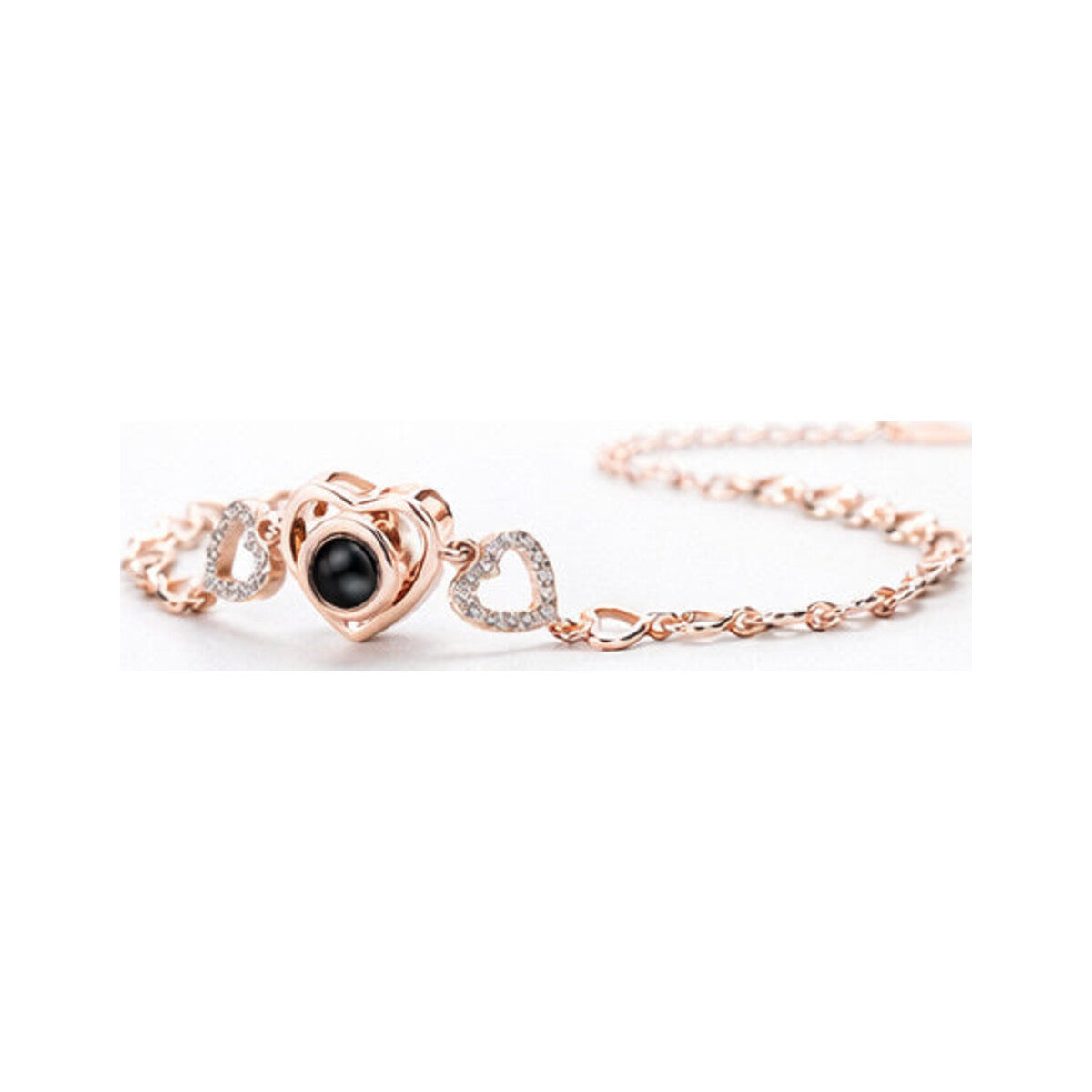 Zircon Silver Heart Hollow Bracelet – Heart Hollow