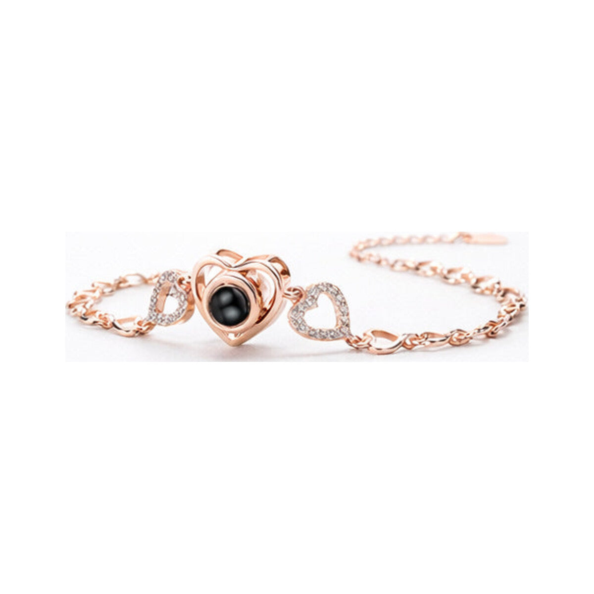 Zircon Silver Heart Hollow Bracelet – Heart Hollow