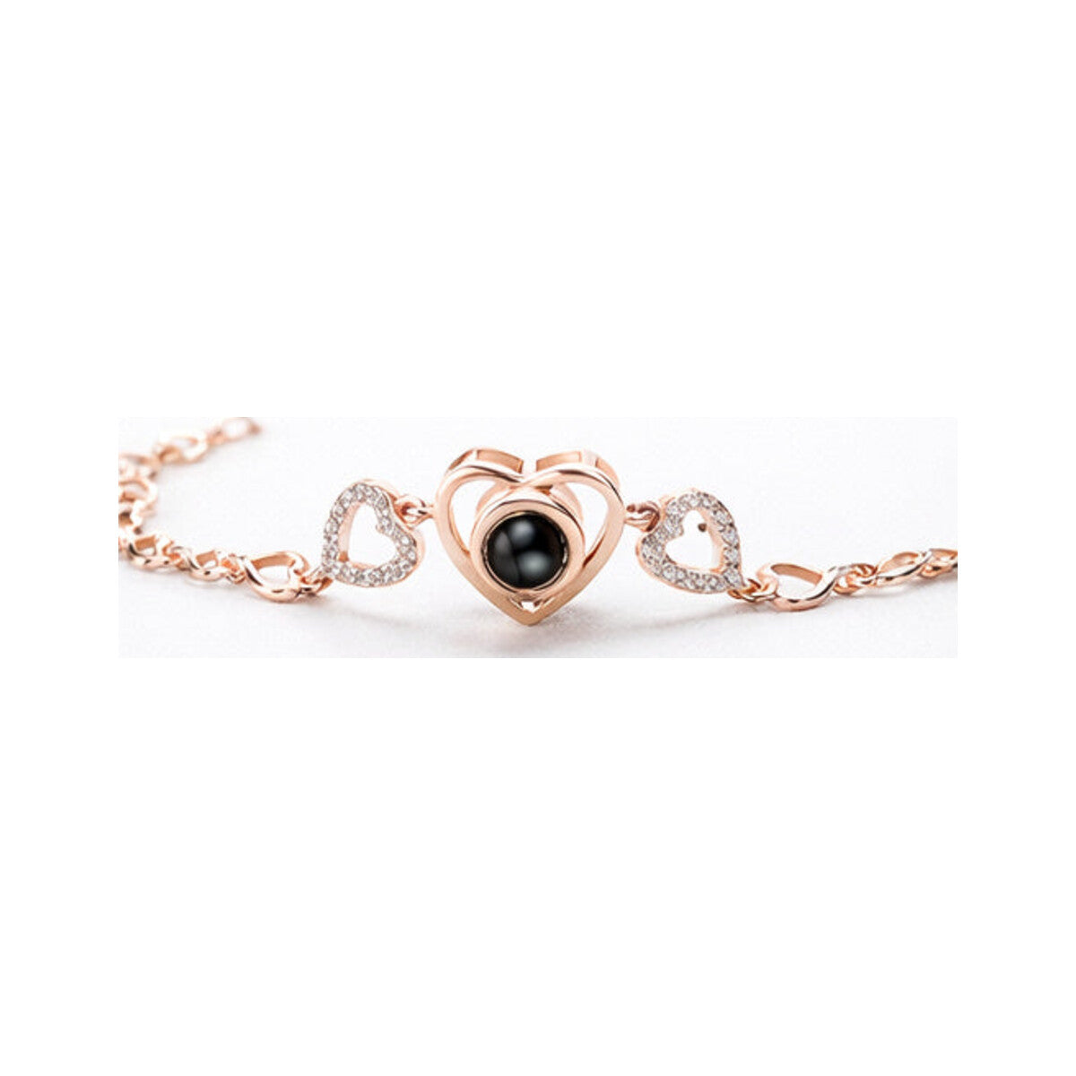 Zircon Silver Heart Hollow Bracelet – Heart Hollow