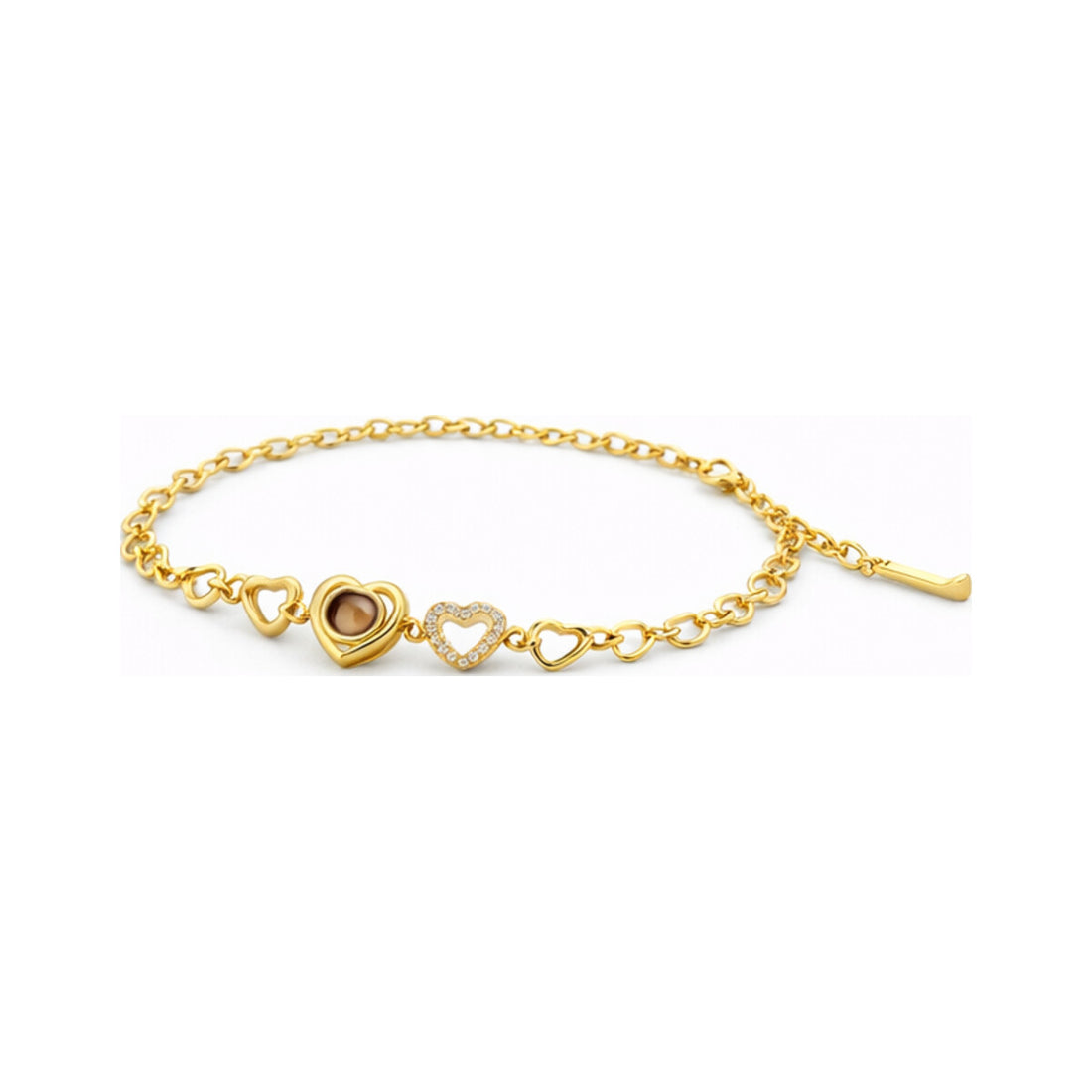 Multicolor Heart Zircon Bracelet