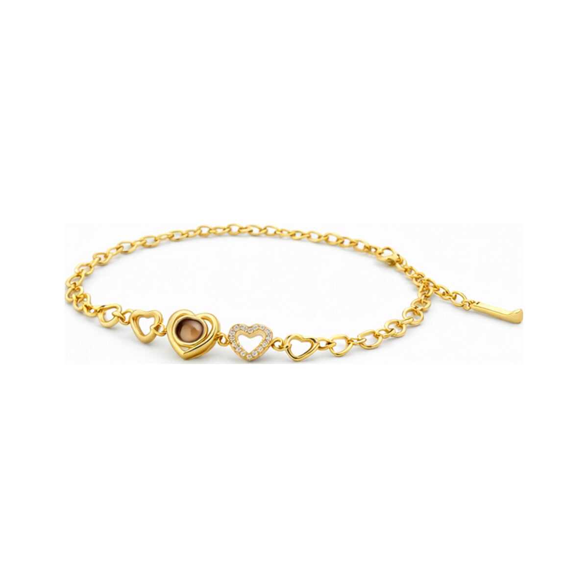 Multicolor Heart Zircon Bracelet