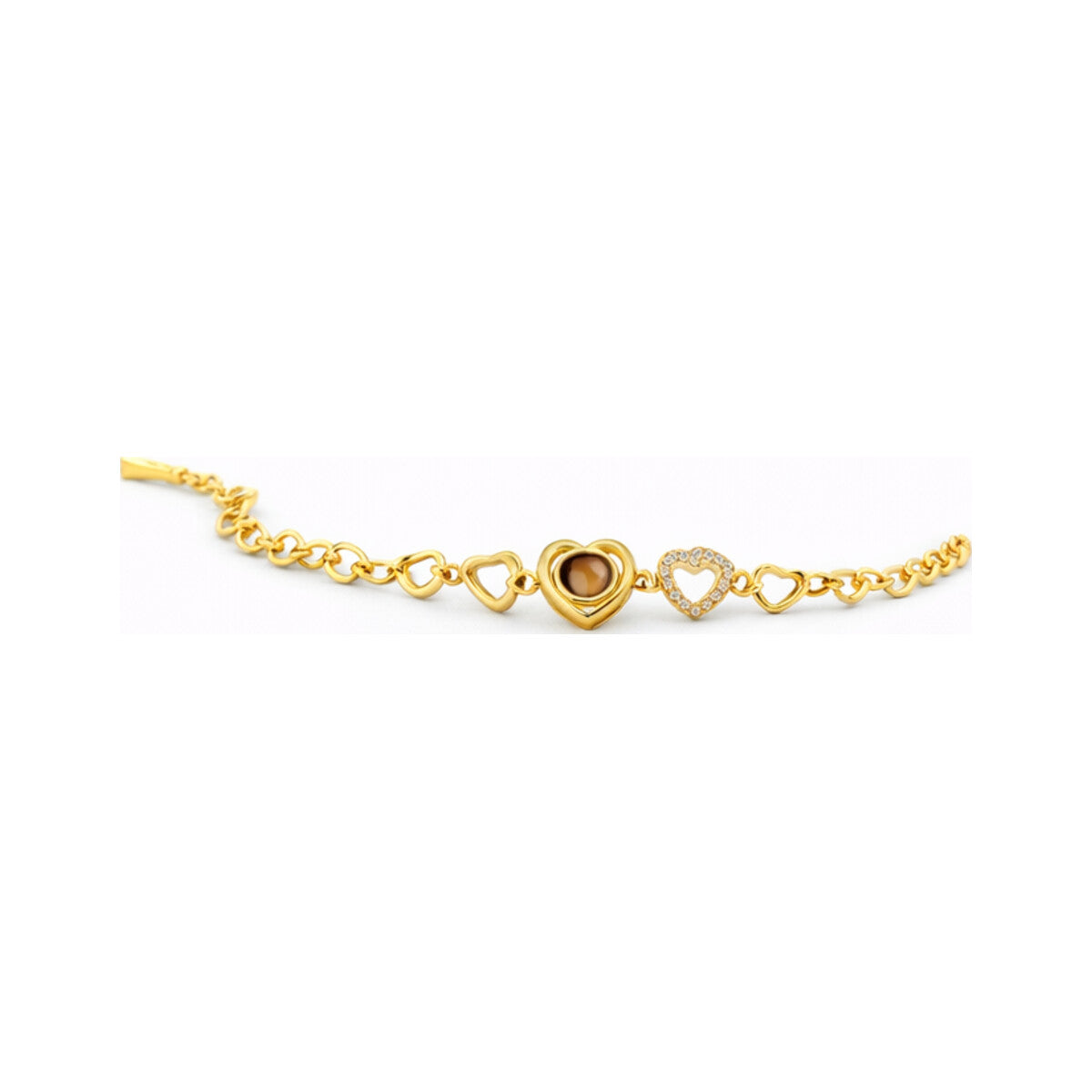 Multicolor Heart Zircon Bracelet