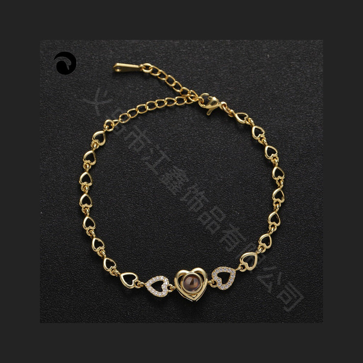 Multicolor Heart Zircon Bracelet