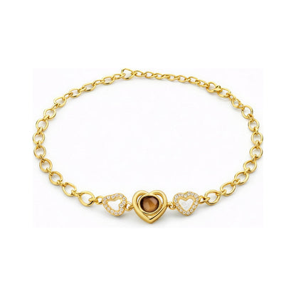Multicolor Heart Zircon Bracelet