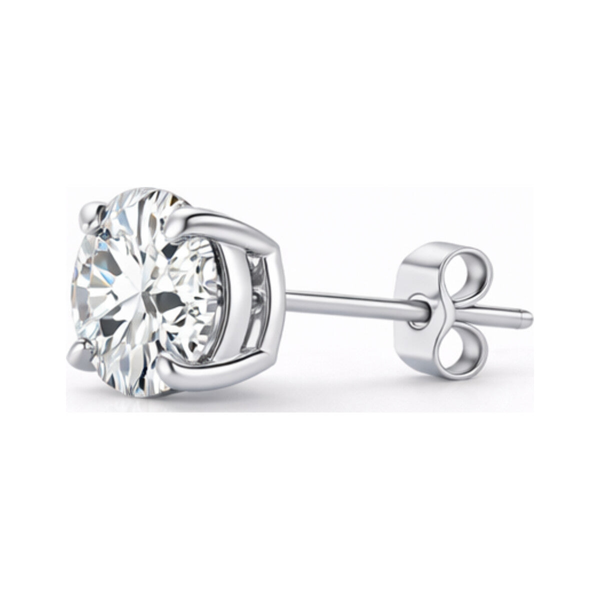 Zircon S925 Sterling Silver Heart Star Stud Earrings – Star Heart