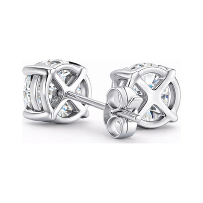 Zircon S925 Sterling Silver Heart Star Stud Earrings – Star Heart