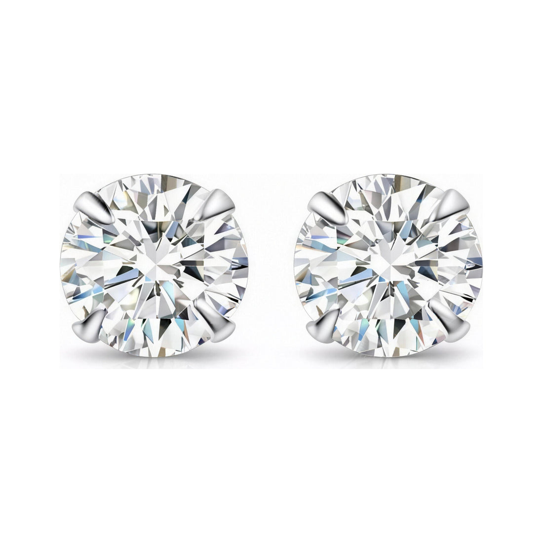 Zircon S925 Sterling Silver Heart Star Stud Earrings – Star Heart