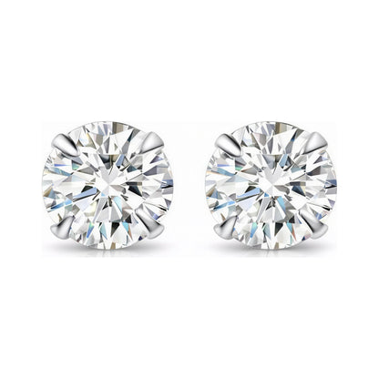 Zircon S925 Sterling Silver Heart Star Stud Earrings – Star Heart