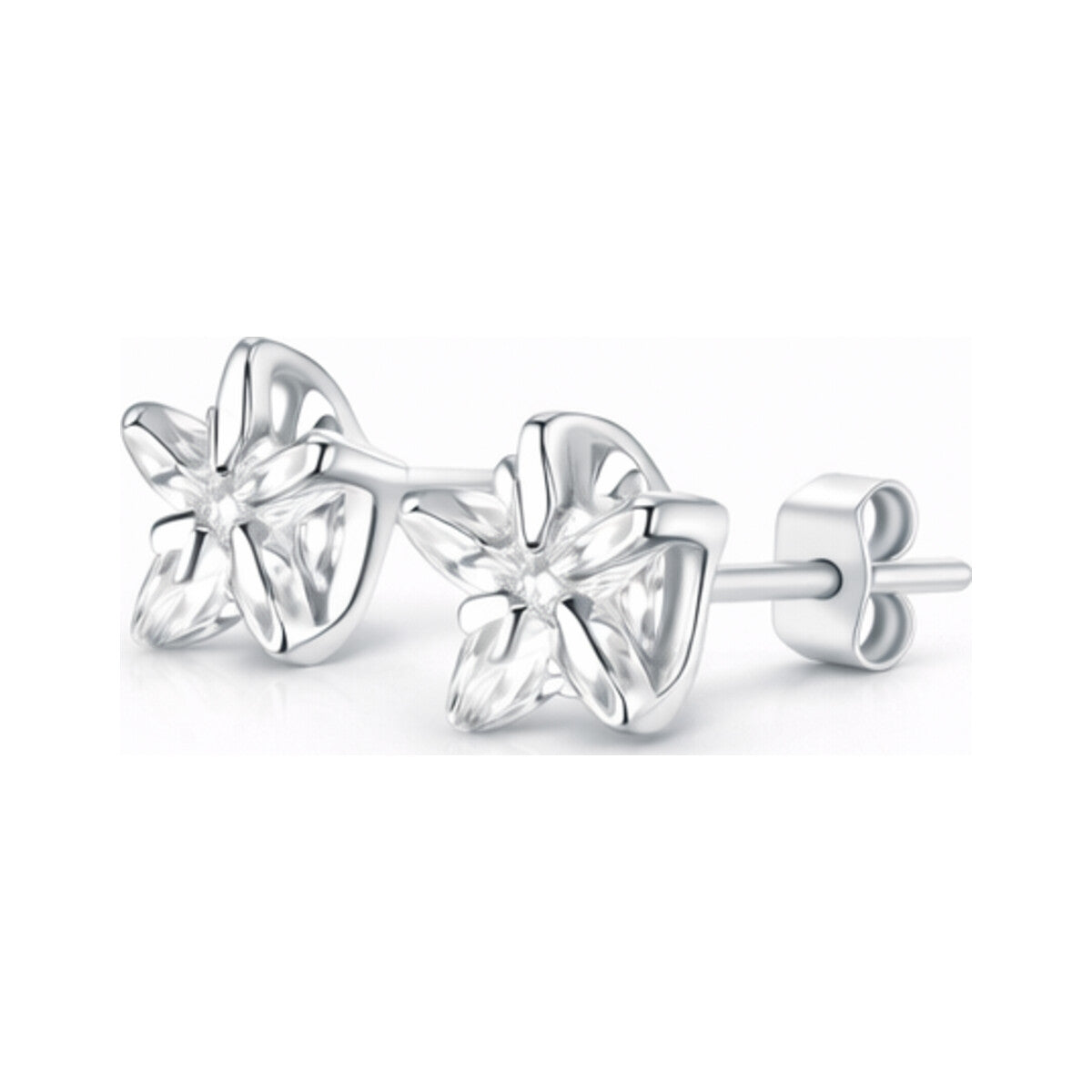Celestial Zircon Sterling 4mm Star Sparkle Studs
