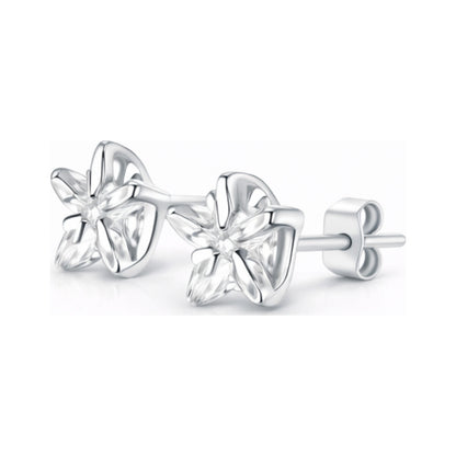 Celestial Zircon Sterling 4mm Star Sparkle Studs