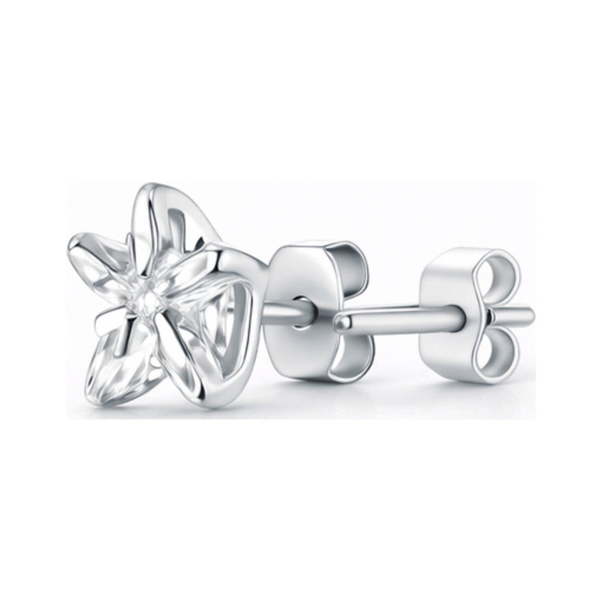 Celestial Zircon Sterling 4mm Star Sparkle Studs