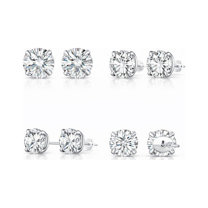 Zircon S925 Sterling Silver Heart Star Stud Earrings – Star Heart Nova