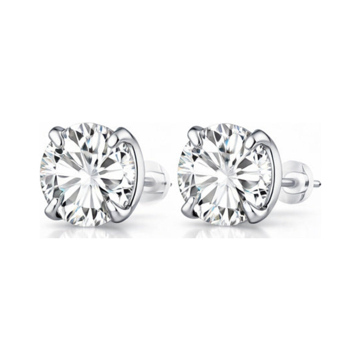 Zircon S925 Sterling Silver Heart Star Stud Earrings – Star Heart Nova