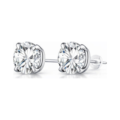Zircon S925 Sterling Silver Heart Star Stud Earrings – Star Heart Nova