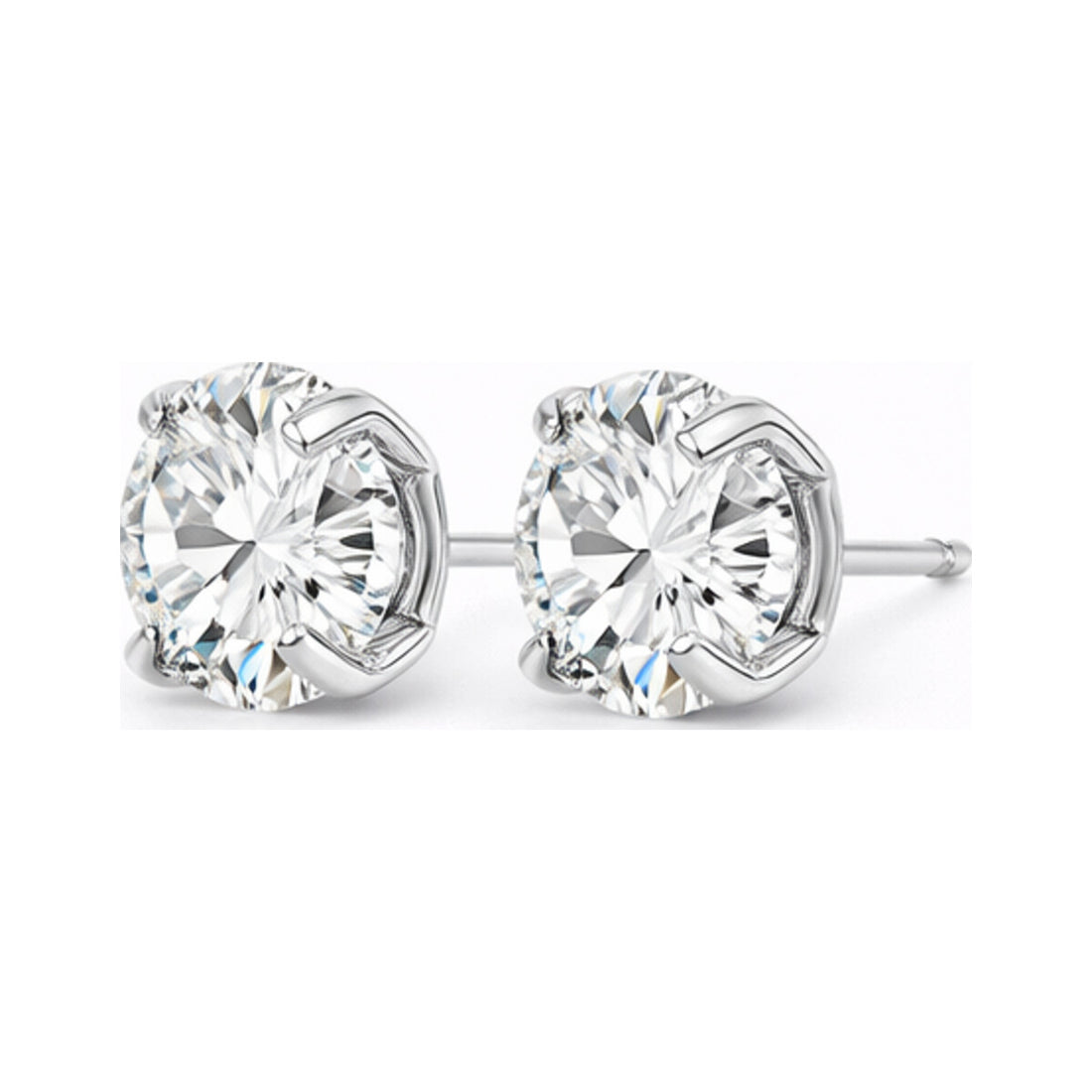 Zircon S999 Sparkle Stud Earrings