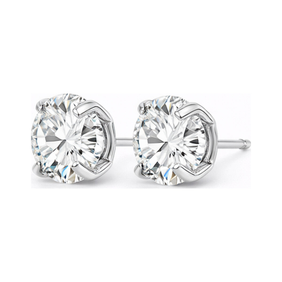 Zircon S999 Sparkle Stud Earrings
