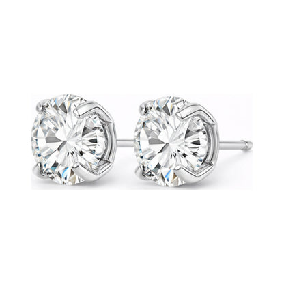 Zircon S999 Sparkle Stud Earrings