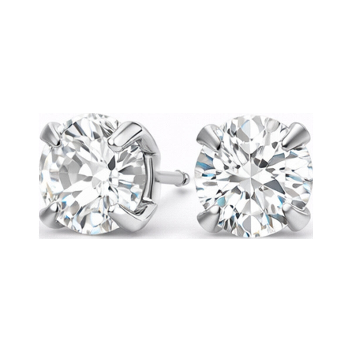 Zircon S999 Sparkle Stud Earrings
