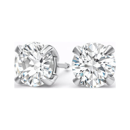 Zircon S999 Sparkle Stud Earrings
