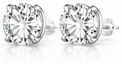 Zircon S925 Sterling Silver Heart Star Stud Earrings – Star Heart Nova