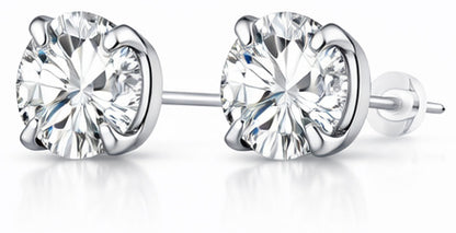 Zircon S925 Sterling Silver Heart Star Stud Earrings – Star Heart Nova